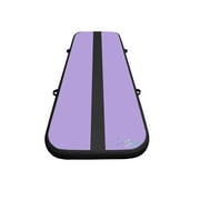 Justice 10ft Inflatable Air Track Gymnastics Tumbling Mat with Carrying Bag and Electric Air Pump - Purple
