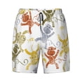 thumbnail image 4 of Lsque Mens Swim Trunks Cartoon Monkey Pattern - Bathing Suit Compression Liner - Beach Swim Shorts Swimwear - (S-3XL) - Stretch Quick Dry -Small, 4 of 9