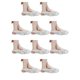 thumbnail image 3 of Qarigey Calcetines de tacón alto transpirables antideslizantes para mujer Blanco 10piezas, 3 of 6