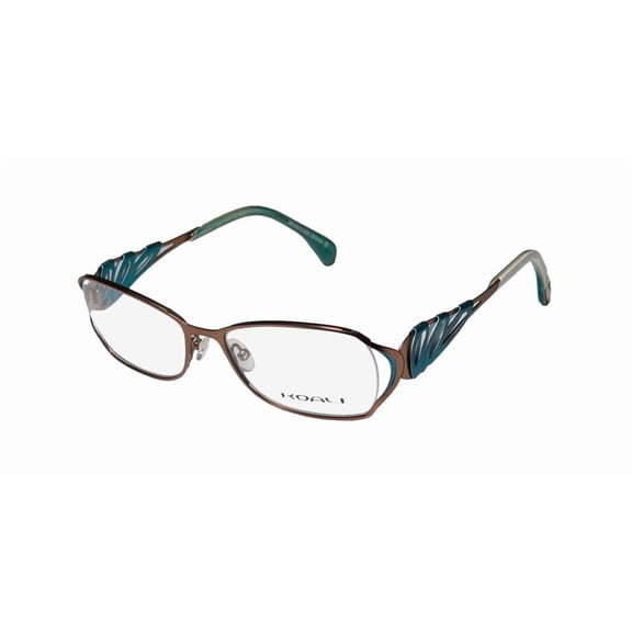 NEW KOALI 6918K MENS/WOMENS DESIGNER FULL-RIM LIGHT BROWN / BLUE / WHITE FRAME DEMO LENSES 52-17-135 EYEGLASSES/EYE GLASSES
