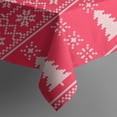 thumbnail image 5 of Christmas Square Tablecloth 42x42 Inch – Waterproof Polyester Printed Table Cover, Wrinkle Resistant & Washable for Kitchen Dining Picnic Party Decor, Single-v4-15, White, 5 of 6