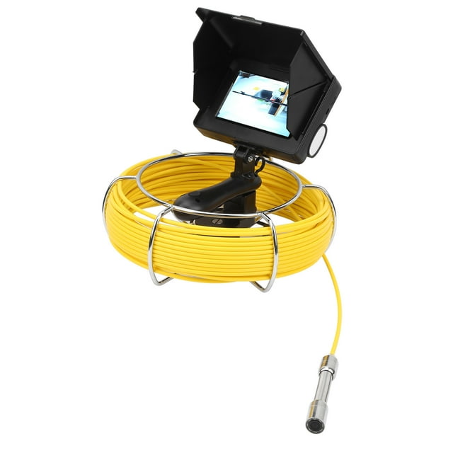 5in Industrial Sewer Inspection Camera with 8 LED Light, Waterproof Probe for Pipe, Sun Visor, Portable Storage Box for Water Supply, Air Conditioning, Cable Pipe Inspection