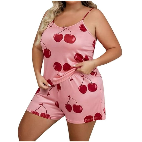 POROPL Women Pajamas Sets,Summer Satin Silk Comfy Plus Size Sleeveless Sets Pajamas Women's Sleepwear