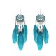 thumbnail image 4 of Pendientes de plumas pendientes de moda desplazamientos galvanoplastia pequeños y naturales pendientes, 4 of 5
