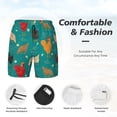 thumbnail image 2 of Kdxio Hens And Rooster Print Men's Swim Trunks with Compression Liner 7 Inch Inseam Quick Dry Swim Shorts, 2 of 5