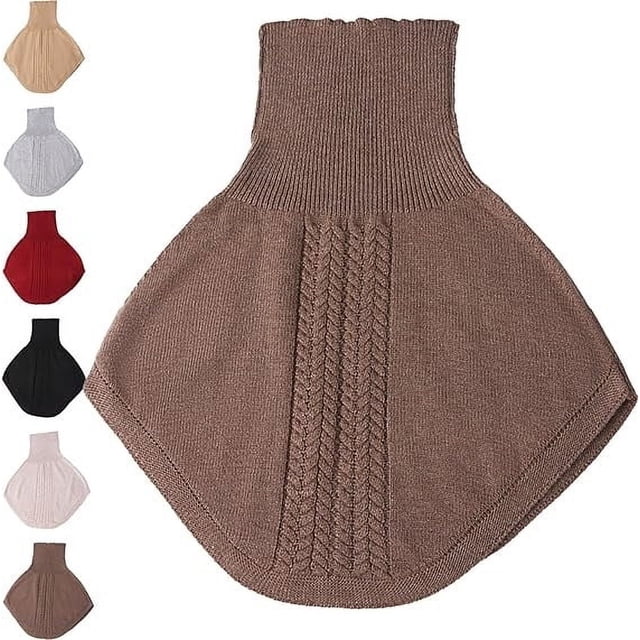 Fiudx Cuello Alto Falso, Tejido Suave y Cálido, Elegante Diseño de Cuello Alto, Ideal para Usar En Capas En Climas Fríos, Accesorio Unisex Versátil, Cómodo y Acogedor, Talla Única.
