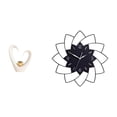 thumbnail image 1 of Reloj de pared de escritorio con forma de corazón, figura acrílica silenciosa sin , reloj de pared grande de cerámica, decoración moderna y crea, 1 of 8