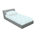 thumbnail image 2 of Ambesonne Blue Fitted Sheet & Pillow Sham Set, Watercolor Raindrops, Twin, Blue White, 2 of 2