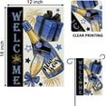 thumbnail image 2 of Welcome New Year 2025 Blue Gold Champagne Decorative Garden Flag, Celebration Gift Fireworks Yard Outside Decorations, Christmas Winter Burlap Outdoor Small Home Decor Double Sided 12.5x18, 2 of 6