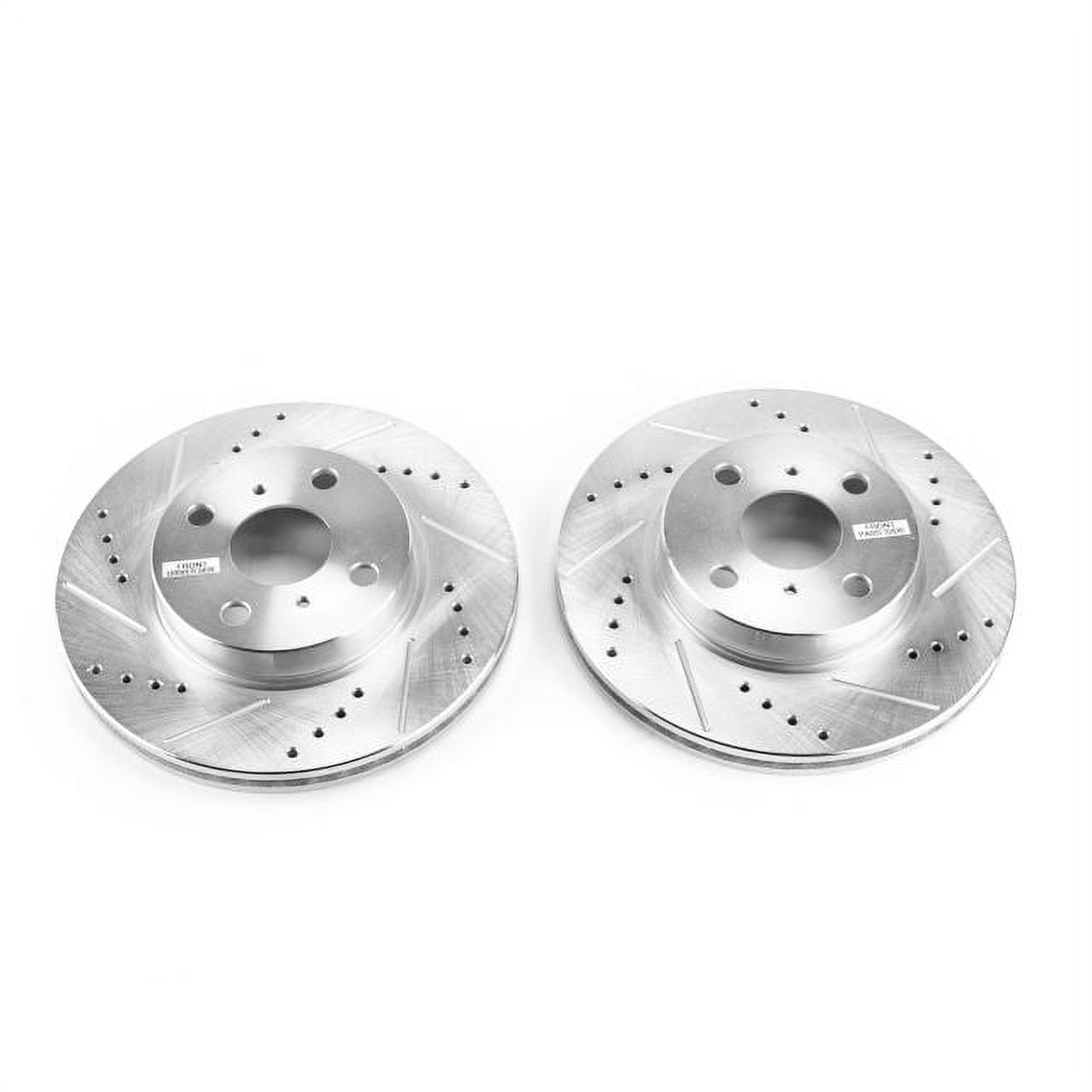 Power Stop Front Pair of Drilled and Slotted Brake Rotors JBR1541XPR