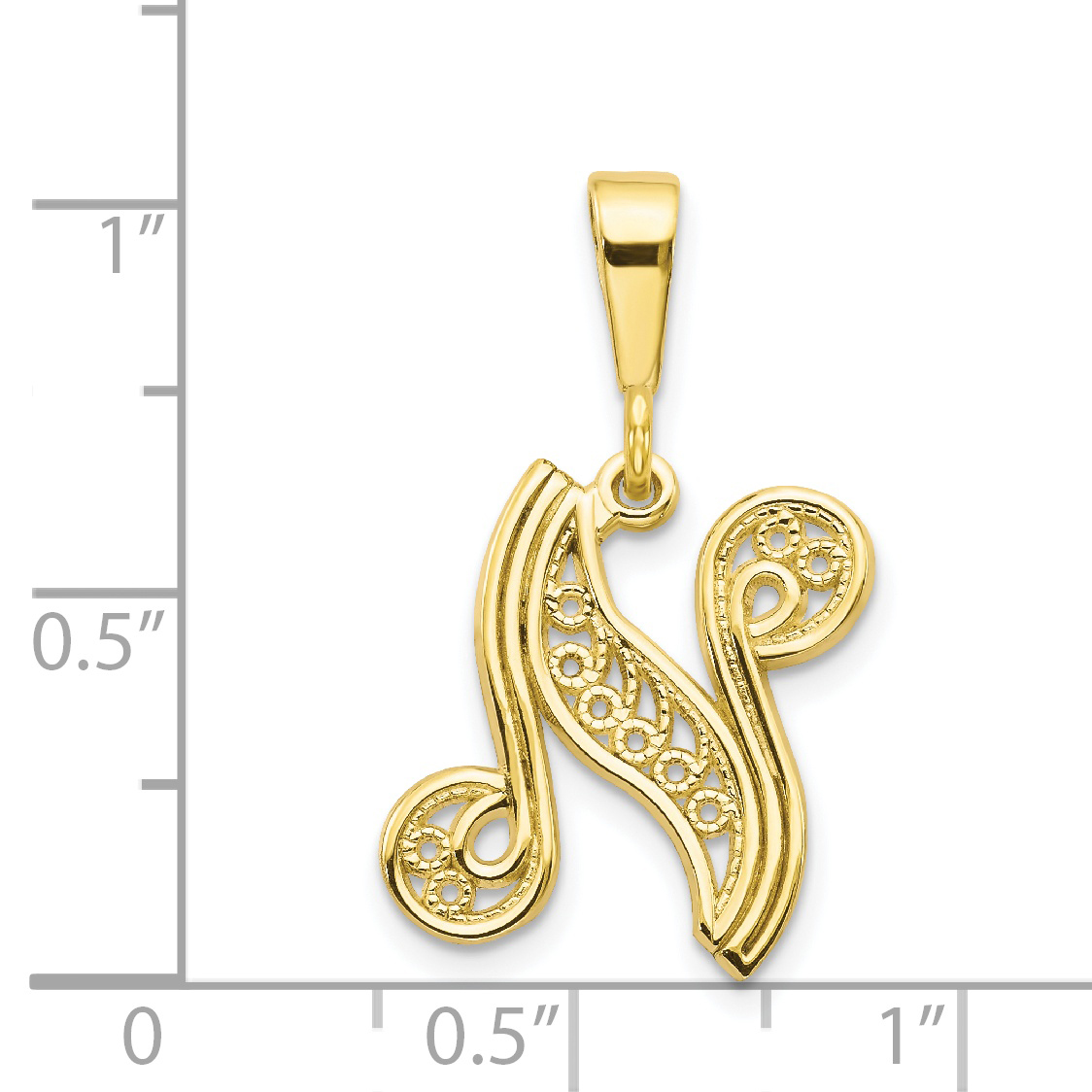 10k Yellow Gold Initial Monogram Name 