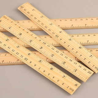 uxcell Wood Ruler 15cm 6 Inch 2 Scale Office Rulers Wooden Straight Rulers  Measuring Ruler 10pcs