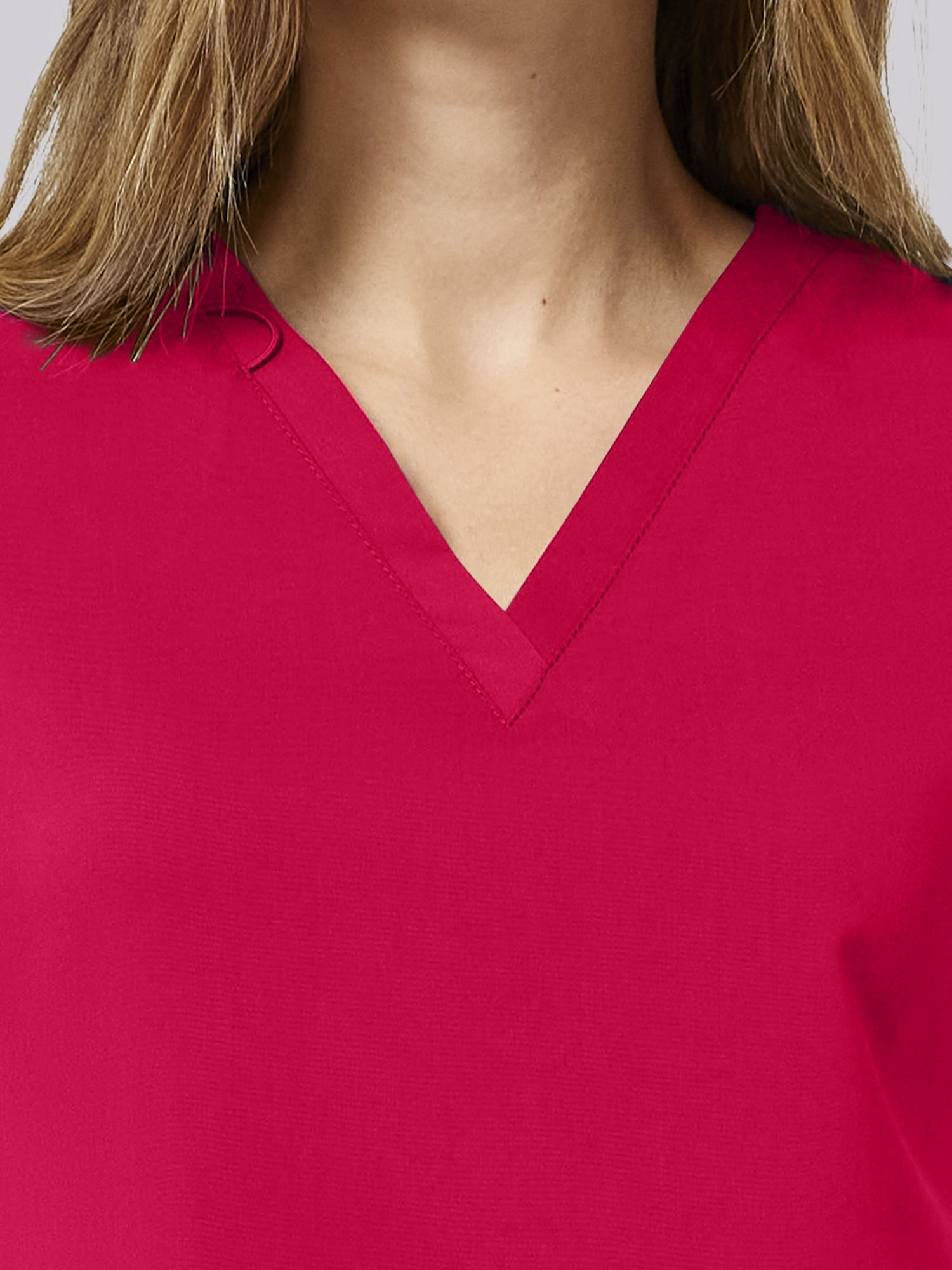 Scrubstar Ultimate Women’s Antimicrobial Welt Pocket V-Neck Scrub Top, Sizes XS–3XL