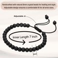 thumbnail image 2 of Original Karungali Bracelet with Natural Black Ebony Wood Beads (6mm Beads, Adjustable), 2 of 5