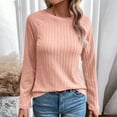 thumbnail image 3 of Long Sleeve Shirts for Women Pleated Tunic Basic Tops Dressy Casual Business Blouses Loose Trendy Fall Fashion Outfits, 3 of 5