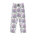 thumbnail image 4 of Goofa Violets Flowers Printed Soft Pajama Pants for Men, Wide Leg Comfy Casual Lounge Yoga Pants-, 4 of 9