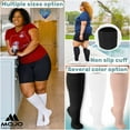 thumbnail image 2 of Mojo Compression Socks for Women, Men Wide Calves 20-30mmHg White, 2X-Large, 2 of 5
