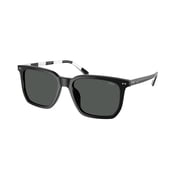 Polo Ralph Lauren PH 4224U Plastic Unisex Rectangle Sunglasses Shiny Black 55mm Adult