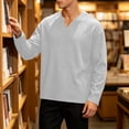 thumbnail image 4 of KyCheLot Mens Long Sleeve Shirt V Neck Textured Tops Oversized Casual Athletic Fashion Streetwear Pullover, 4 of 8