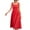 Red, variant on IROINNID Sleeveless Square Neck Dress For Women Fashion Summer Casual Backless Square Collar Long Dress Solid Color Knee-Length Empire Dress