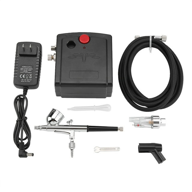 Kit De Aerógrafo Pintura De Aerógrafo Kit De Aerógrafo De Doble Acción Black Spray Air Brush Gun Set JP-130 US Plug 110-240V Cergrey Spray Air Brush Gun