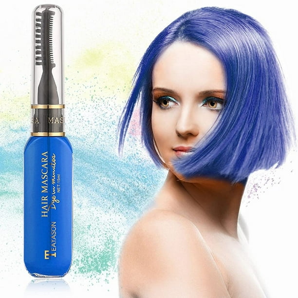Máscara de pestañas temporal para el cabello, 13 colores, color de cabello instantáneo, D-ye, gran regalo para niñas, mujeres, tiza temporal para teñir el cabello, 15ml