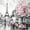 Pink Paris, variant on Elephant Stock Morning In Paris Wall Art - Horizontal Multi Panel Canvas - Living Room Wall Decor - Places Multi Panel - Gray And Brown Decor By Avery Tillmon - 24" x 14"