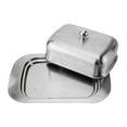 thumbnail image 5 of Jiandong butter holder Stainless Steel Butter Dish with Lid & Serving Tray for Home Kitchen(7.32X4.72X2.56Inch), 5 of 11