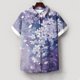 thumbnail image 4 of Fiudx Ofertas Relámpago Blusas de Manga Corta Estampadas Informales Regulares para Mujertop, 4 of 5