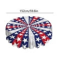 thumbnail image 3 of Nappe Ronde en Polyester, Imperméable, Résistante aux Taches, Réutilisable et Lavable, Housse de Table pour Fête Independence Day, Multicolore, 152 cm, 3 of 6