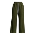 thumbnail image 7 of Gytharion Women's Lace Trim Sweatpants Solid Color Straight Leg Loose Casual Track Pants with Pockets Drawstring Elastic High Waist Joggers, 7 of 7