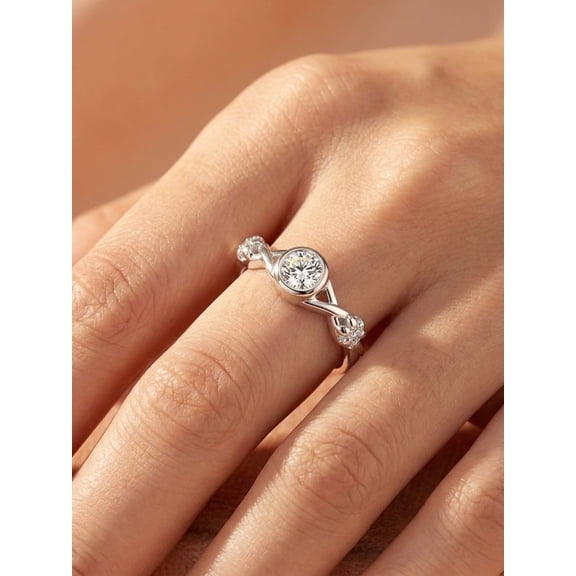925 Pure Silver Starlume Crystal Ring