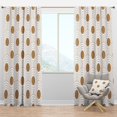 thumbnail image 1 of Designart 'Circular Retro Design' Mid-Century Modern Blackout Curtain Panel, 1 of 4