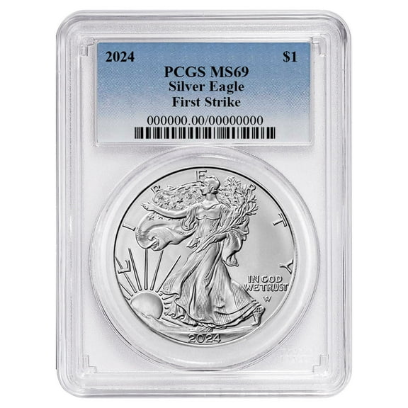 2024 $1 American Silver Eagle PCGS MS69 FS Blue Label