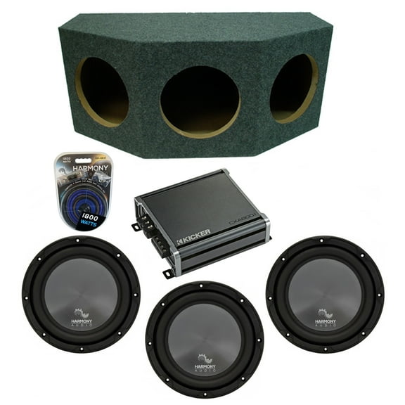 Harmony Audio R104 Triple 10" Subwoofer Loaded 1500 Watt Sub Box & CXA800.1 Amp