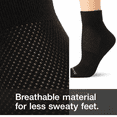 thumbnail image 6 of No nonsense Women's Soft & Breathable Ventilated Cushioned Ankle Socks 3 Pair Pack, Black, One Size, 6 of 9