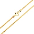 thumbnail image 5 of Nuragold 14k Real Yellow Gold 1.5mm Rope Chain Diamond Cut Necklace (16"-24") Dainty Italian Jewelry for Men & Women, 5 of 14