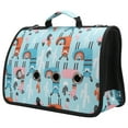 thumbnail image 4 of Bolsa de transporte plegable para exteriores, Animal PEQUEÑO, hombro, gato, cachorro, 8 orificios, bolsa de mano, Alpaca azul claro, 4 of 5