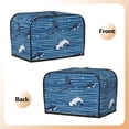 thumbnail image 3 of Haiem Sharks on White Blue Striped Print Toaster Covers 2 Slice Wide Slot,Bread Dust Cover & Fingerprint Protection,Bread Machine Cover,Appliance Covers, 3 of 7