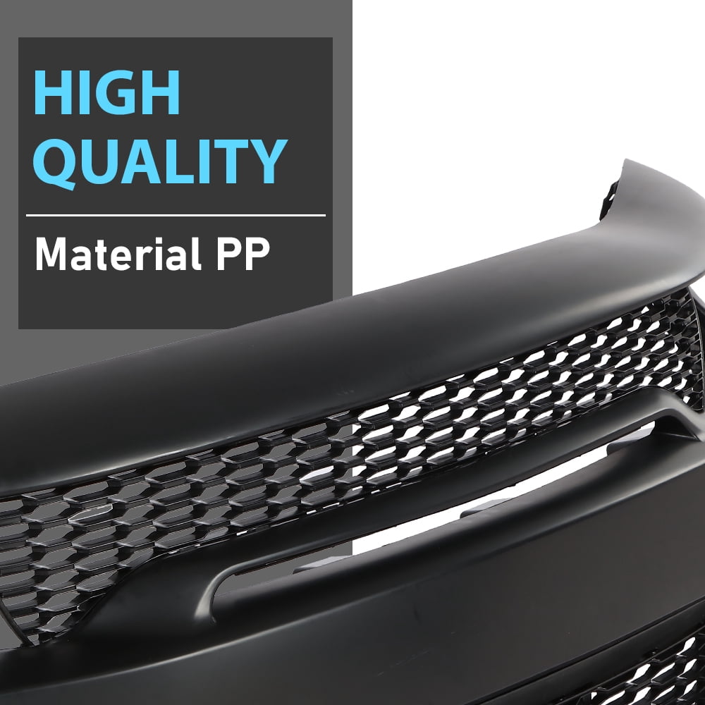 CROSSDESIGN Front Rear Bumper Body Kit Widebody Full Compatible with Dodge Charger SRT Style 2015-2023 Black