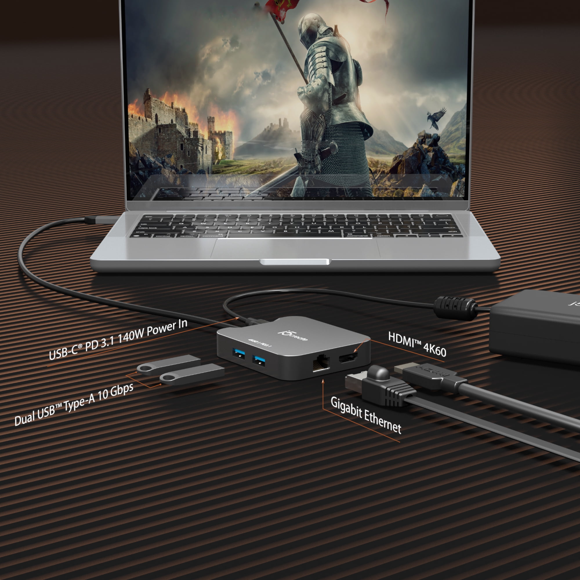 j5create  4K60 Elite USB-C Travel Adapter, JCD3191