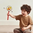thumbnail image 2 of Set of 5 hand-held rattle drums, traditional Chinese rotating drums, monkey-shaped rattles, children's percussion instruments, patterns are random.,Multicolor, 2 of 8
