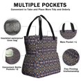 thumbnail image 3 of Boho Bohemia Geometric Line Art Drawstring Lunch Bag Women - Drawstring Lunch Bag Insulated for Work Office - Stain-Resistant Large Lunchbags for Women with Multi-Pockets, 3 of 6
