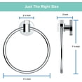 thumbnail image 2 of Gatco Clarion Towel Ring, Wall Mount Bathroom Hand Towel Holder, Acrylic & Chrome, 2 of 4