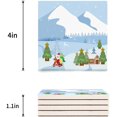 thumbnail image 3 of RYLABLUE Merry Christmas Santa Claus Set of 6 Coaster for Drinks, Absorbent Ceramic Stone Coasters Cup Mat with Cork Base for Home Kitchen Room Coffee Table Bar Decor, 3 of 4