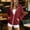 Red-08, variant on Nugftut Womens Hoodies with Zippers Long Sleeve Sweatshirts Casual Waffle Hooded Jackets with Pockets