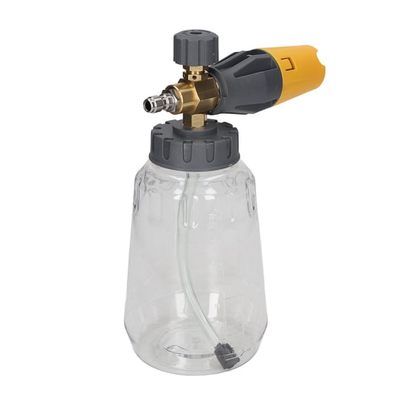 Yajisi 1L 4000 psi Foam Generator High‑Pressure Sprayer – Adjustable Dual‑Caliber Nozzle, 1/4in NPT Quick‑Connect, Multi‑Directional Foam for Car & Home Cleaning