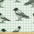 thumbnail image 2 of Ambesonne Black Crow Fabric by the Yard Upholstery, Sketchy Monochrome Bird, 10 Yards, Charcoal Grey Grey, 2 of 5