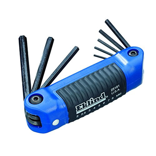 EKLIND 25181 ErgoFold Foldup Hex Key allen wrench 8pc set Metric MM