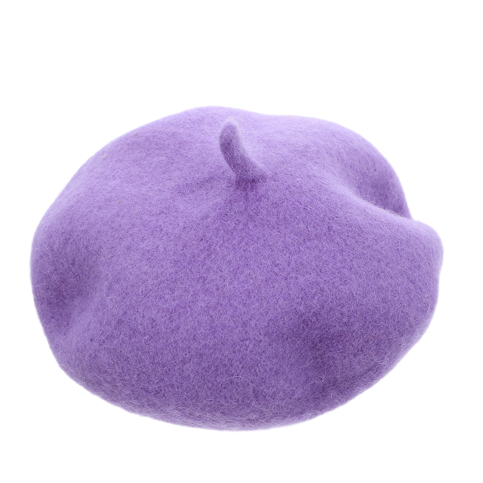 NIYANGLE Violet Knitted Yarn Beret Hat Soft Embroidered Pet Cap for Dogs and Cats